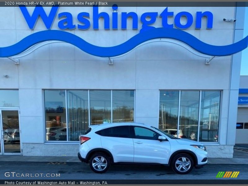 Platinum White Pearl / Black 2020 Honda HR-V EX AWD