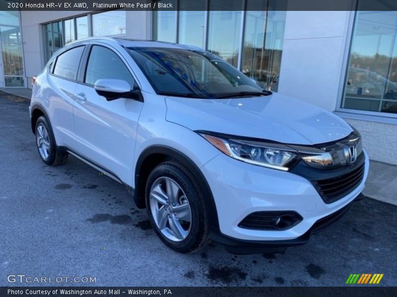 Platinum White Pearl / Black 2020 Honda HR-V EX AWD
