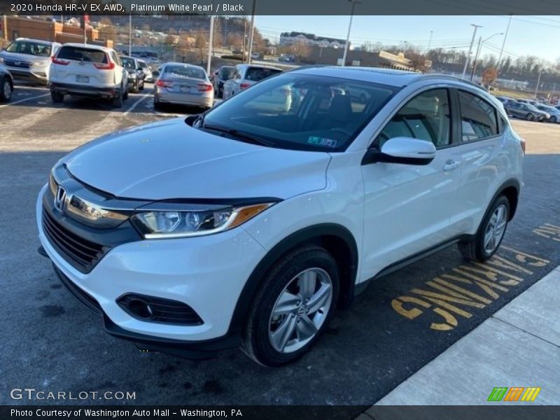 Platinum White Pearl / Black 2020 Honda HR-V EX AWD