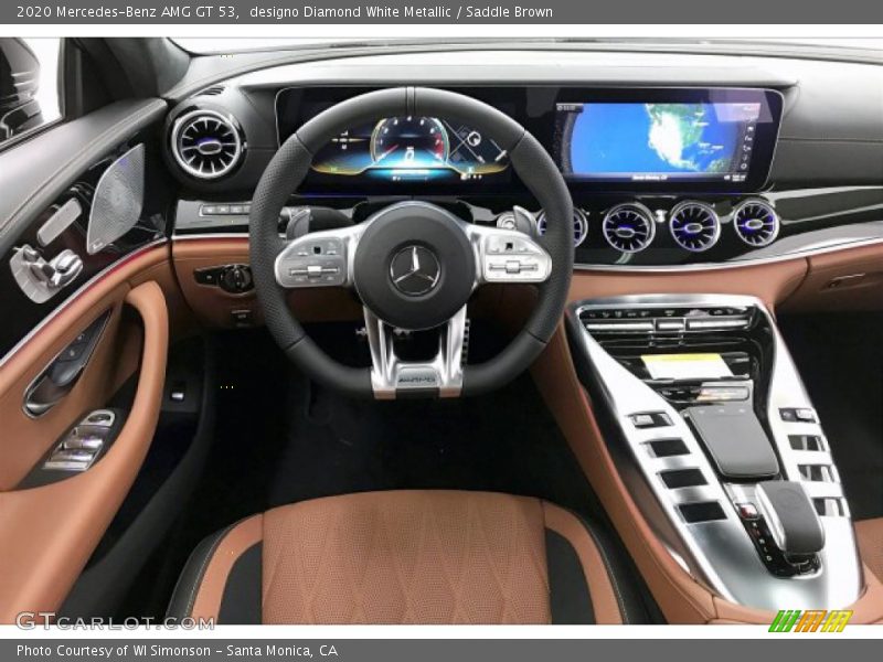 designo Diamond White Metallic / Saddle Brown 2020 Mercedes-Benz AMG GT 53