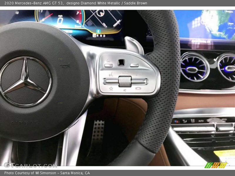 designo Diamond White Metallic / Saddle Brown 2020 Mercedes-Benz AMG GT 53