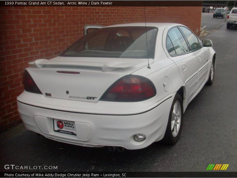 Arctic White / Dark Pewter 1999 Pontiac Grand Am GT Sedan