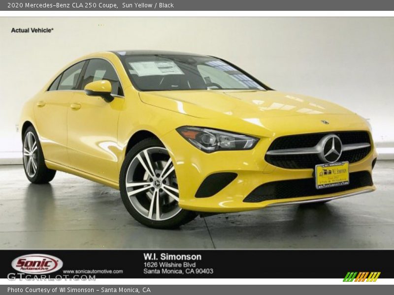Sun Yellow / Black 2020 Mercedes-Benz CLA 250 Coupe
