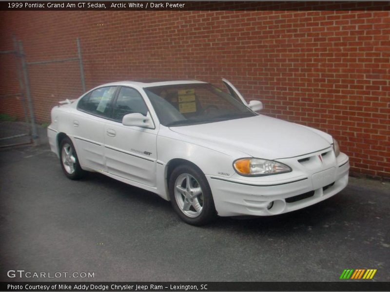 Arctic White / Dark Pewter 1999 Pontiac Grand Am GT Sedan