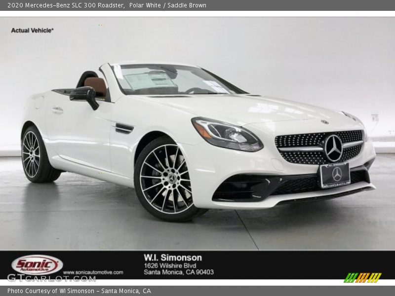 Polar White / Saddle Brown 2020 Mercedes-Benz SLC 300 Roadster