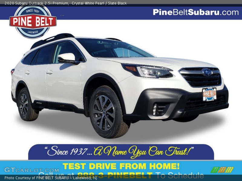 Crystal White Pearl / Slate Black 2020 Subaru Outback 2.5i Premium