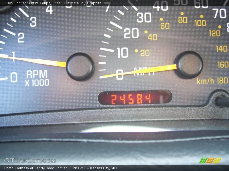 Steel Blue Metallic / Graphite 2005 Pontiac Sunfire Coupe