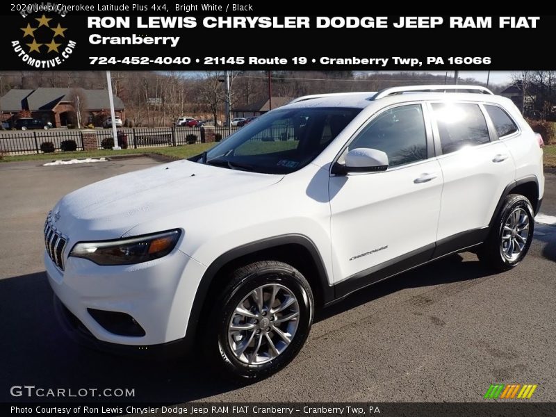 Bright White / Black 2020 Jeep Cherokee Latitude Plus 4x4