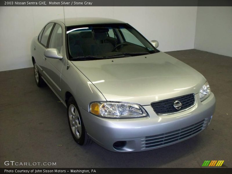 Molten Silver / Stone Gray 2003 Nissan Sentra GXE