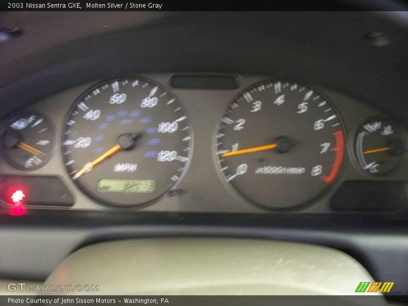 Molten Silver / Stone Gray 2003 Nissan Sentra GXE