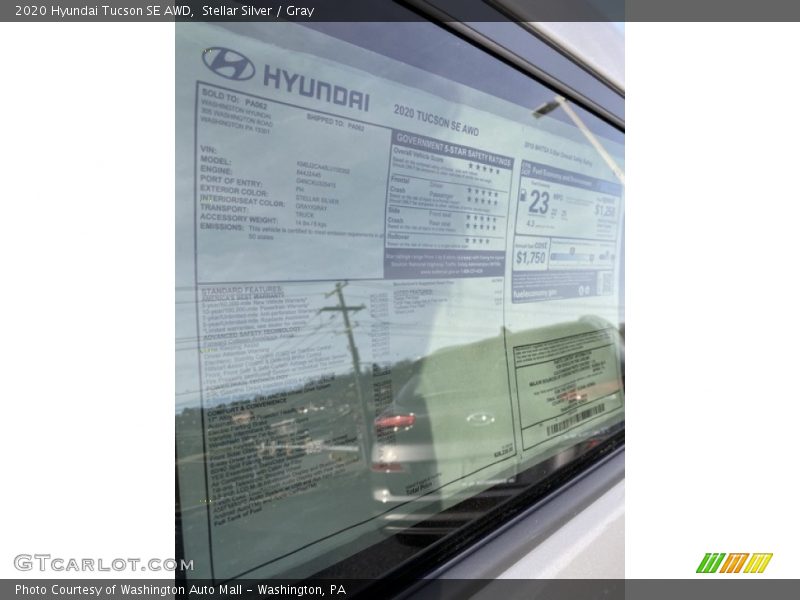 Stellar Silver / Gray 2020 Hyundai Tucson SE AWD
