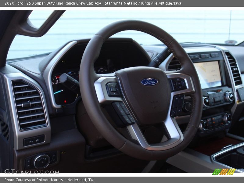 Star White Metallic / Kingsville Antique/Java 2020 Ford F250 Super Duty King Ranch Crew Cab 4x4