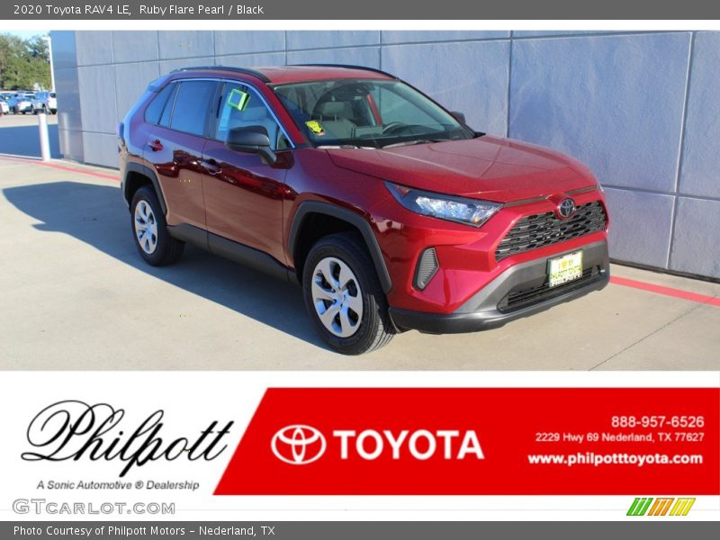 Ruby Flare Pearl / Black 2020 Toyota RAV4 LE