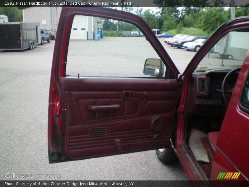 Cherry Red Pearl / Red 1992 Nissan Hardbody Truck Extended Cab