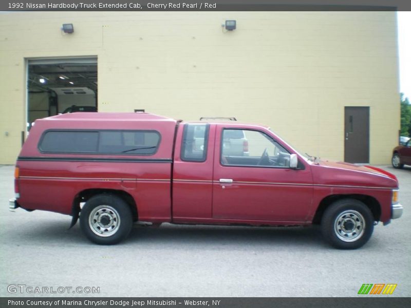 Cherry Red Pearl / Red 1992 Nissan Hardbody Truck Extended Cab