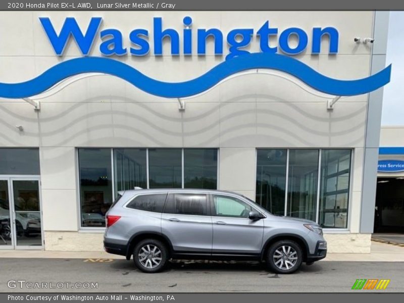 Lunar Silver Metallic / Gray 2020 Honda Pilot EX-L AWD