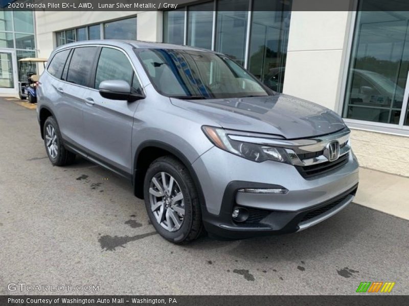 Lunar Silver Metallic / Gray 2020 Honda Pilot EX-L AWD