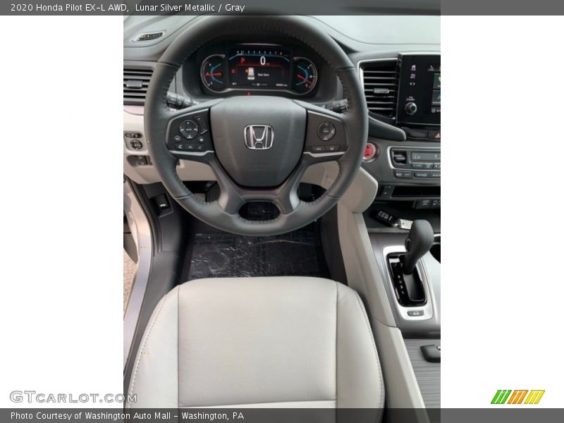 Lunar Silver Metallic / Gray 2020 Honda Pilot EX-L AWD