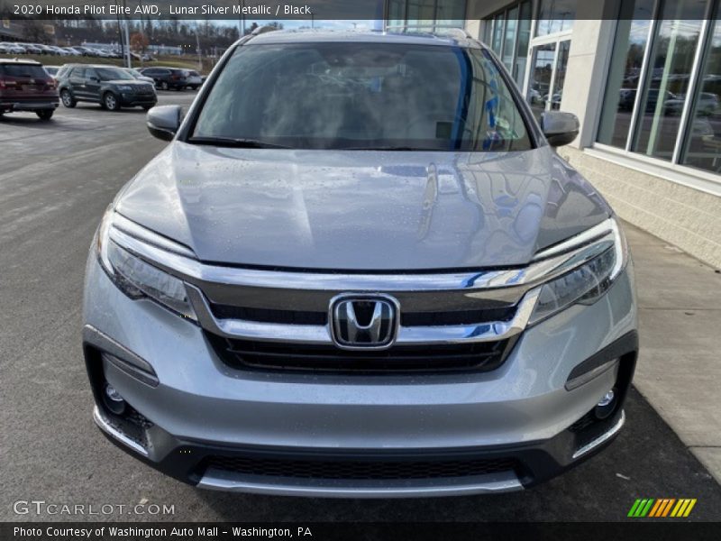 Lunar Silver Metallic / Black 2020 Honda Pilot Elite AWD