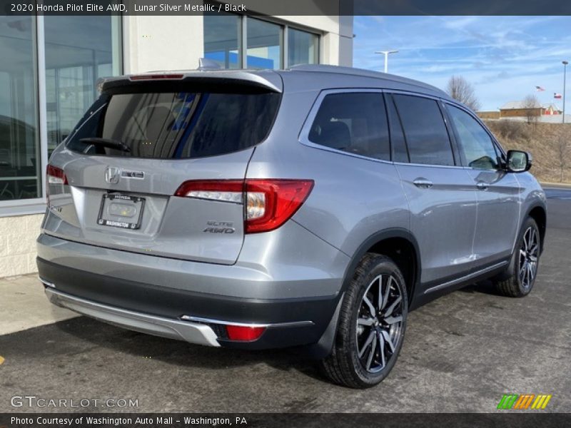 Lunar Silver Metallic / Black 2020 Honda Pilot Elite AWD