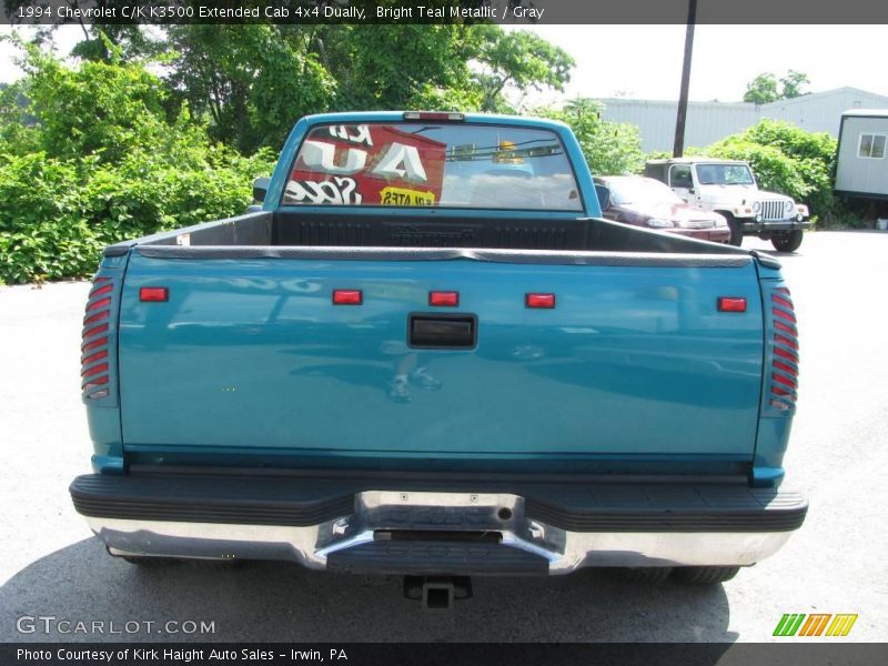 Bright Teal Metallic / Gray 1994 Chevrolet C/K K3500 Extended Cab 4x4 Dually