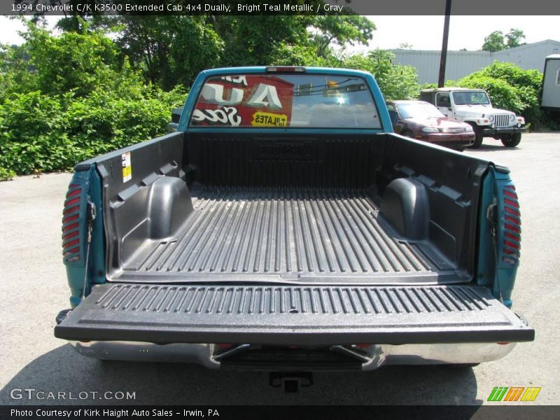 Bright Teal Metallic / Gray 1994 Chevrolet C/K K3500 Extended Cab 4x4 Dually