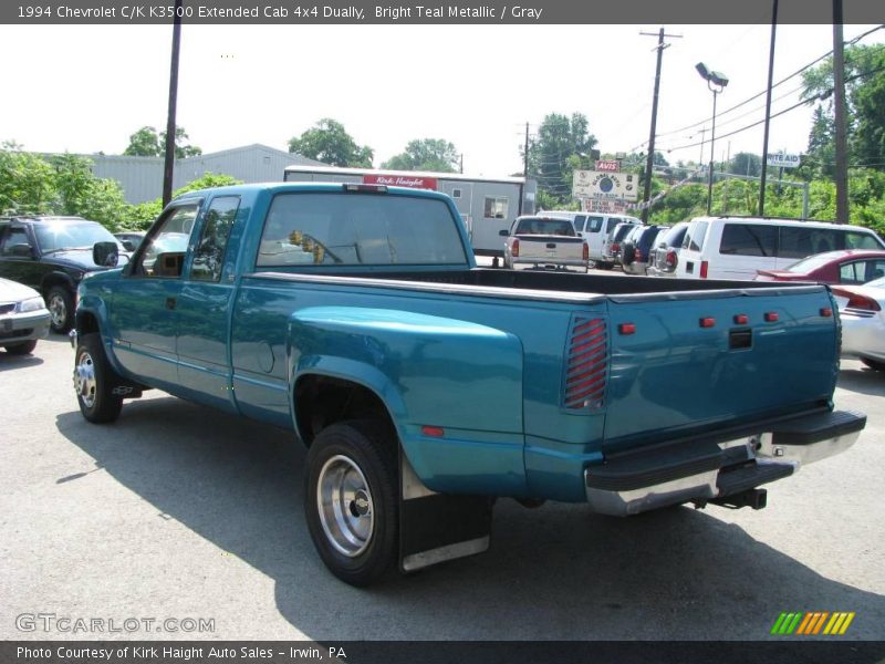 Bright Teal Metallic / Gray 1994 Chevrolet C/K K3500 Extended Cab 4x4 Dually