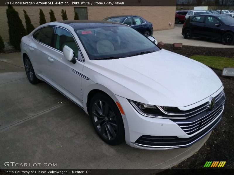 Pure White / Stone Gray/Raven 2019 Volkswagen Arteon SEL 4Motion