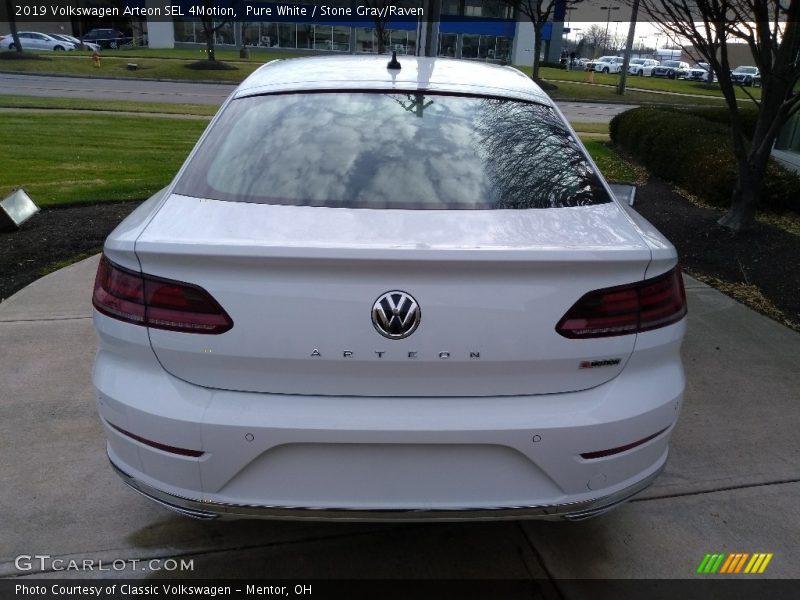 Pure White / Stone Gray/Raven 2019 Volkswagen Arteon SEL 4Motion