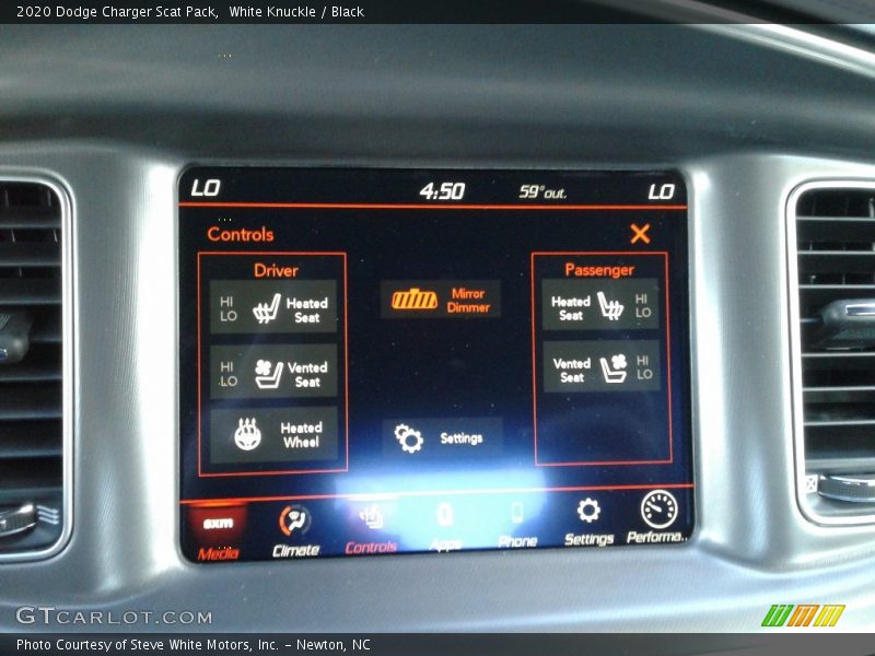 Controls of 2020 Charger Scat Pack