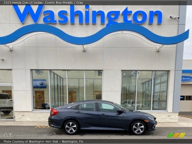 Cosmic Blue Metallic / Gray 2020 Honda Civic LX Sedan
