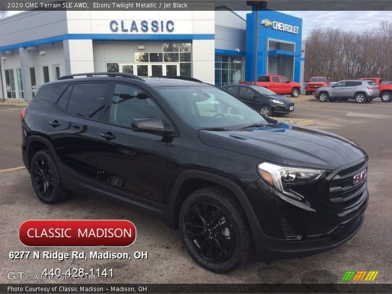 Ebony Twilight Metallic / Jet Black 2020 GMC Terrain SLE AWD