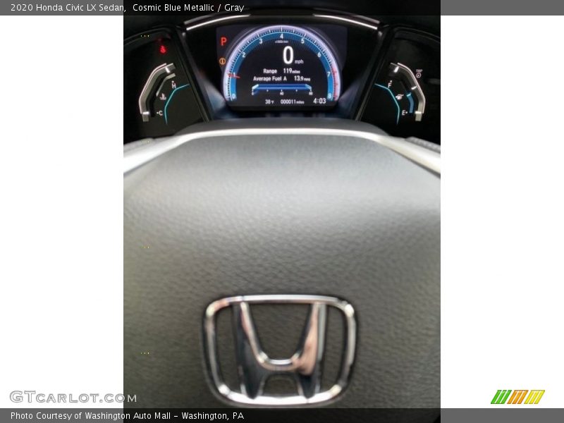 Cosmic Blue Metallic / Gray 2020 Honda Civic LX Sedan