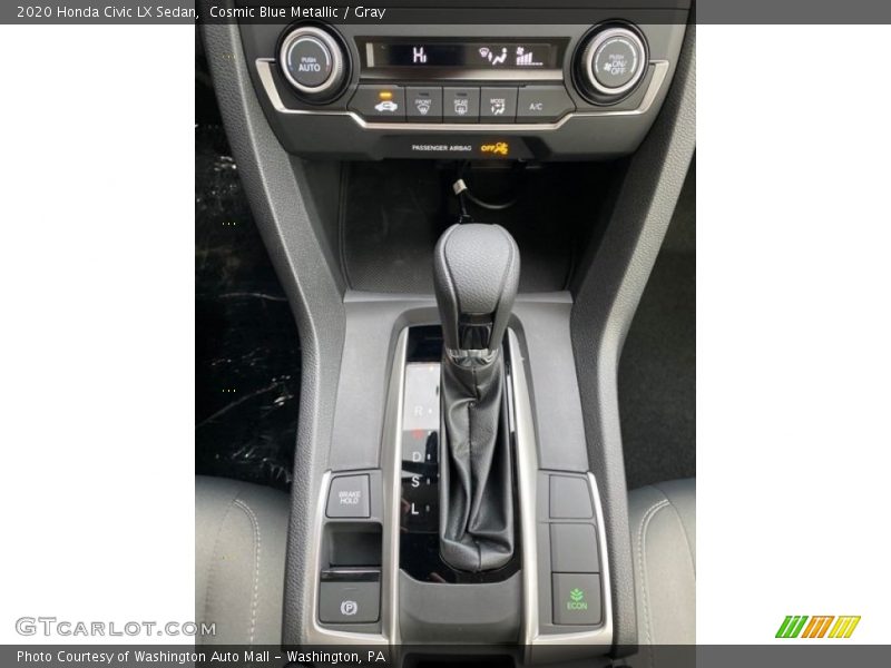 Cosmic Blue Metallic / Gray 2020 Honda Civic LX Sedan