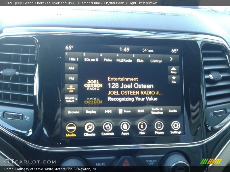 Diamond Black Crystal Pearl / Light Frost/Brown 2020 Jeep Grand Cherokee Overland 4x4