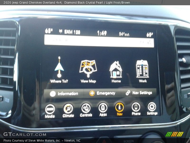 Diamond Black Crystal Pearl / Light Frost/Brown 2020 Jeep Grand Cherokee Overland 4x4
