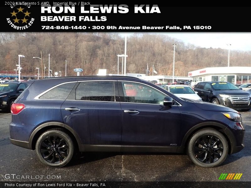 Imperial Blue / Black 2020 Kia Sorento S AWD
