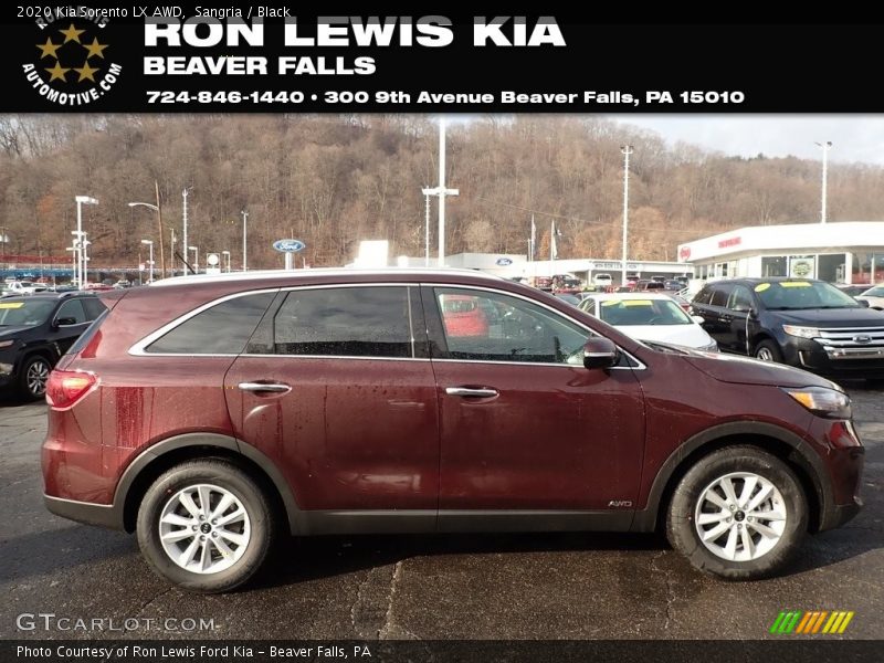 Sangria / Black 2020 Kia Sorento LX AWD