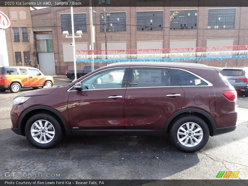 Sangria / Black 2020 Kia Sorento LX AWD