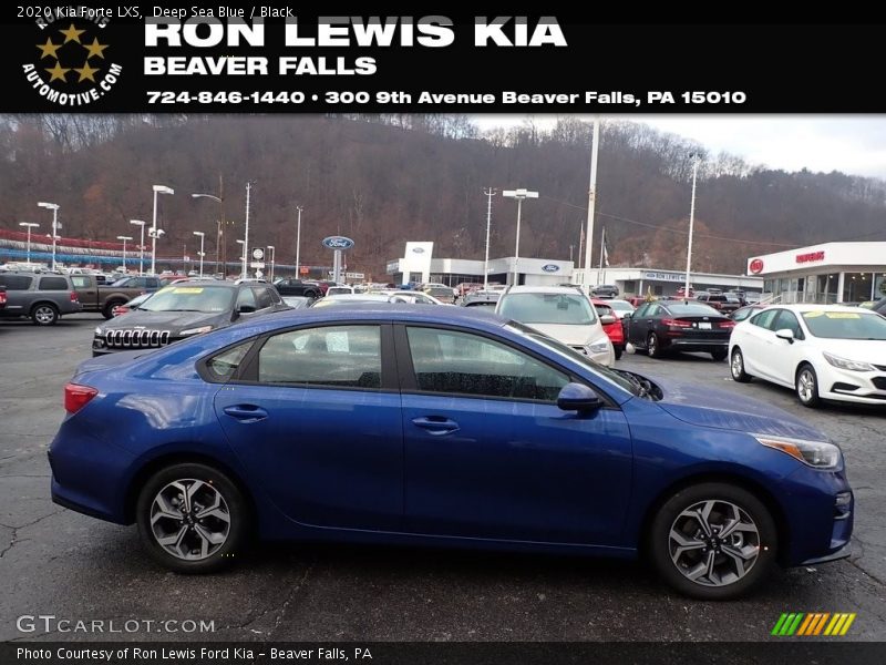 Deep Sea Blue / Black 2020 Kia Forte LXS