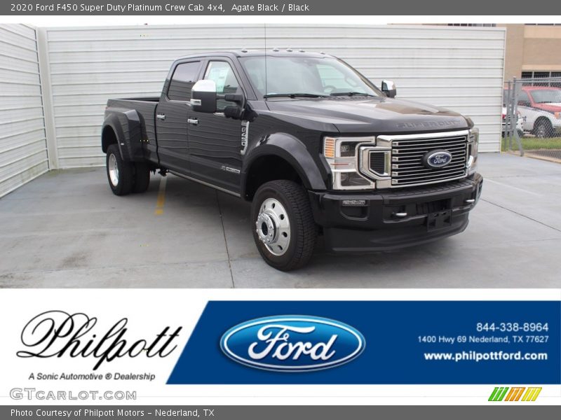 Agate Black / Black 2020 Ford F450 Super Duty Platinum Crew Cab 4x4