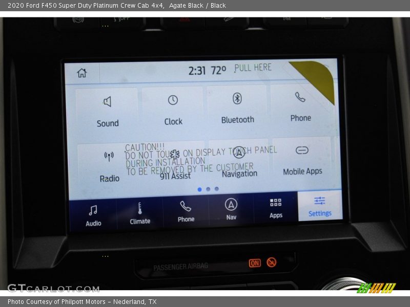 Agate Black / Black 2020 Ford F450 Super Duty Platinum Crew Cab 4x4