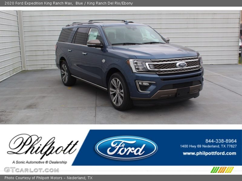 Blue / King Ranch Del Rio/Ebony 2020 Ford Expedition King Ranch Max