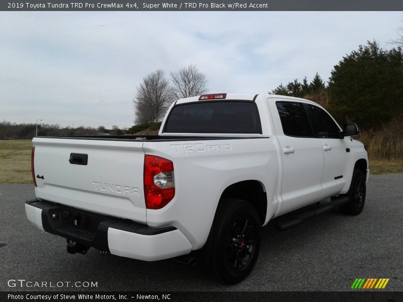 Super White / TRD Pro Black w/Red Accent 2019 Toyota Tundra TRD Pro CrewMax 4x4