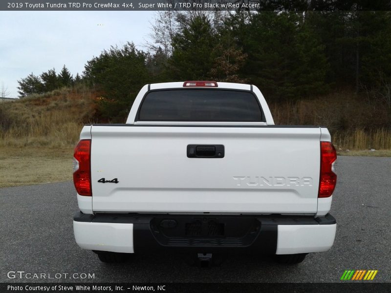 Super White / TRD Pro Black w/Red Accent 2019 Toyota Tundra TRD Pro CrewMax 4x4