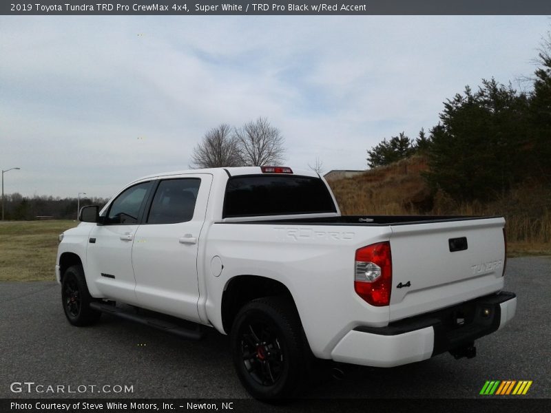 Super White / TRD Pro Black w/Red Accent 2019 Toyota Tundra TRD Pro CrewMax 4x4