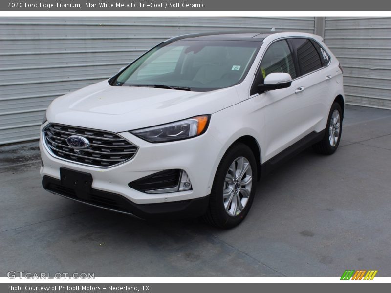 Star White Metallic Tri-Coat / Soft Ceramic 2020 Ford Edge Titanium