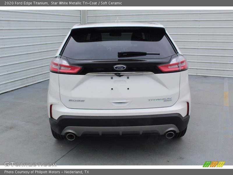 Star White Metallic Tri-Coat / Soft Ceramic 2020 Ford Edge Titanium