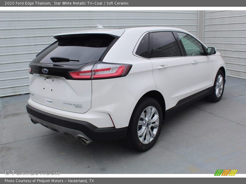 Star White Metallic Tri-Coat / Soft Ceramic 2020 Ford Edge Titanium