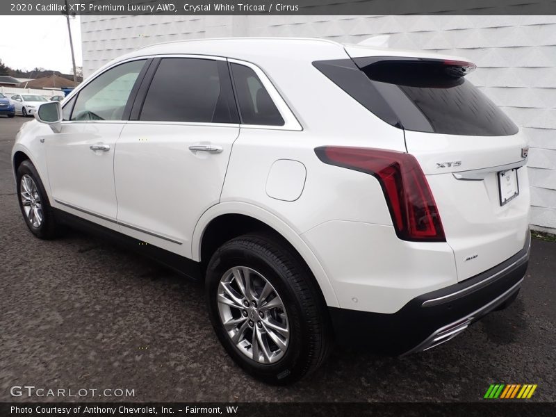 Crystal White Tricoat / Cirrus 2020 Cadillac XT5 Premium Luxury AWD